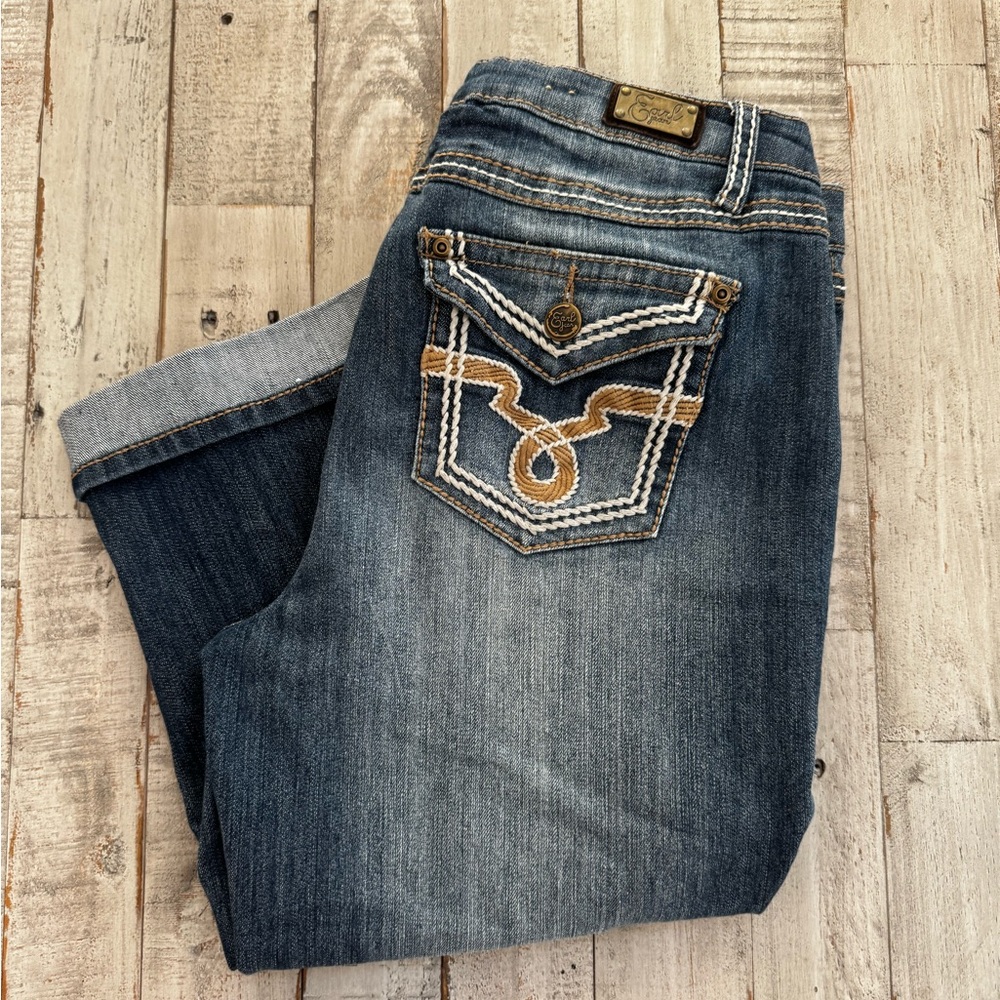 Earl Jeans Women's Blue Denim Capris - Picture 5 of 7